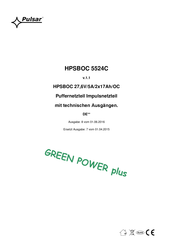 Pulsar GREEN POWER plus HPSBOC 5524C Bedienungsanleitung