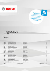 Bosch ErgoMixx MFQ37 Serie Gebrauchsanleitung