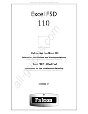 Falcon Excel FSD 110 Dual Fuel Gebrauchs-, Installations- Und Wartungsanleitung