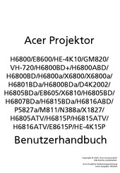 Acer X6800 Benutzerhandbuch
