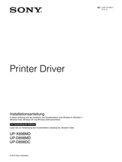 Sony UP-X898MD Installationsanleitung