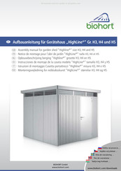 Biohort Highline H3 Aufbauanleitung