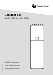 Saunier Duval GeniaSet Tek HA 10-7.2 STB Betriebsanleitung/Installationsanleitung