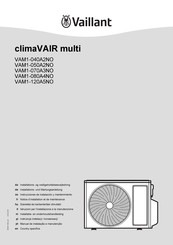 Vaillant climaVAIR multi VAM1-120A5NO Montageanleitung