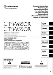 Pioneer CT-W650R Bedienungsanleitung