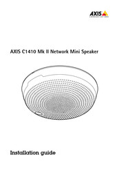 Axis Communications AXIS C1410 Mk II Network Mini Speaker Installationsanleitung