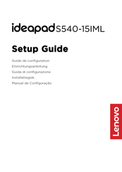 Lenovo ideapad S540-15IML Einrichtungsanleitung