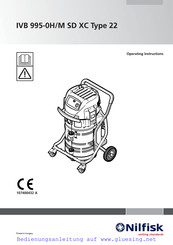 Nilfisk IVB 995-0H/M SD XC TYPE 22 Bedienungsanleitung