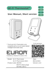 EUROM Wi-Fi Thermostat USB-C Bedienungsanleitung