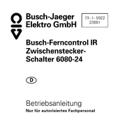 Busch-Jaeger 6080-24 Betriebsanleitung