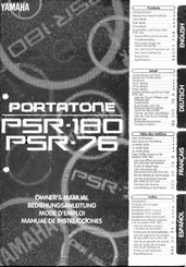 Yamaha Portatone PSR-180 Bedienungsanleitung