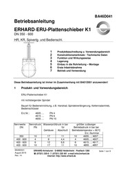 ERHARD ERU K1 Betriebsanleitung
