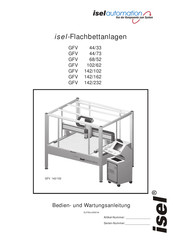 isel automation GFV 142/162 Bedien- Und Wartungsanleitung
