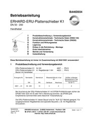 ERHARD ETU K1 Betriebsanleitung