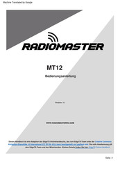 RadioMaster MT12 Bedienungsanleitung