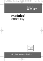 Metabo CODE! Key Bedienungsanleitung