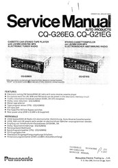 Panasonic CQ-G21EG Servicehandbuch