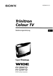 Sony Super Trinitron KV-28WF1D Bedienungsanleitung