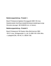 Bosch GMS 120 Professional Originalbetriebsanleitung