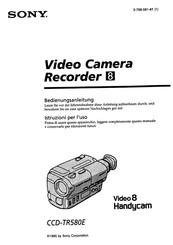 Sony Video8 Handycam CCD-TR580E Bedienungsanleitung