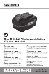 Parkside PAP 20 B3 Originalbetriebsanleitung