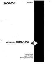 Sony RMO-S550 Bedienungsanleitung