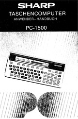 Sharp PC-1500 Anwenderhandbuch