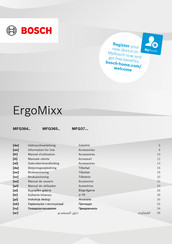 Bosch ErgoMixx MFQ375 Serie Gebrauchsanleitung