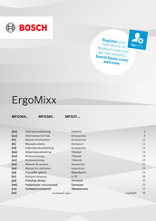 Bosch ErgoMixx MFQ37470 Gebrauchsanleitung