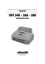 Olivetti OFX 560 Bedienungsanleitung