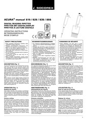 socorex ACURA manual 825 Betriebsanweisung