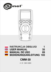 Sonel CMM-30 Bedienungsanleitung