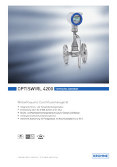 Krohne OPTISWIRL 4200 Technisches Datenblatt