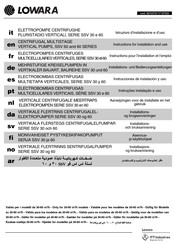 Lowara SSV 30 Serie Installations- Und Bedienungsanleitungen