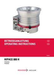 Pfeiffer Vacuum HIPACE 800 H Betriebsanleitung