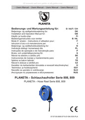 Planeta 809 Serie Bedienungs- Und Wartungsanleitung