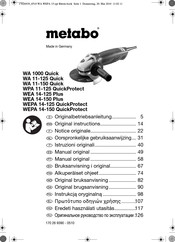 Metabo WEA 14-125 Plus Originalbetriebsanleitung