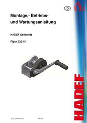 HADEF 220/15 Montage-, Betriebs- Und Wartungsanleitung