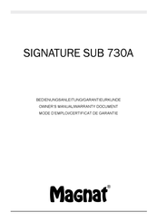 Magnat SIGNATURE SUB 730A Bedienungsanleitung/Garantiekunde