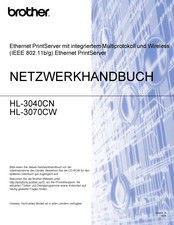 Brother HL-3070CW Netzwerkhandbuch