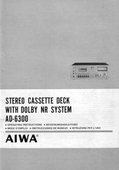 Aiwa AD-6300 Bedienungsanleitung