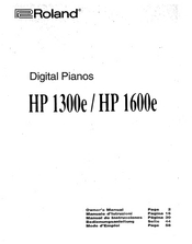 Roland HP 1300e Bedienungsanleitung