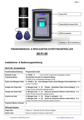 ANTHELL ELECTRONICS AE-F1-00 Bedienungsanleitung