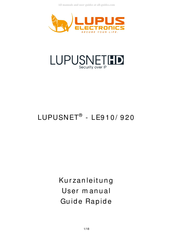 LUPUS-Electronics LUPUSNET LE910 Kurzanleitung