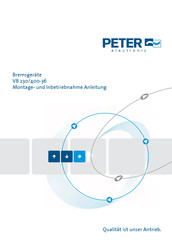 Peter Electronic VB 230/400-36 Montage- Und Inbetriebnahme Anleitung