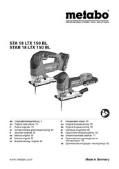 Metabo SXA 18 LTX 150 BL Originalbetriebsanleitung