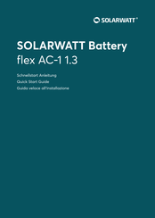 SOLARWATT Battery flex AC-1 Anleitung