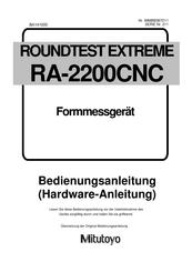 Mitutoyo ROUNDTEST EXTREME RA-2200CNC Bedienungsanleitung