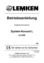 LEMKEN System-Korund 600 L Betriebsanleitung