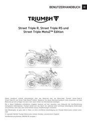 Triumph Street Triple RS 2022 Benutzerhandbuch